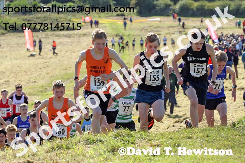 Mens under-17s 2019 Start Fitness Harrier league, Wrekenton, Gateshead. Photo: David T. Hewitson/Sports for All Pics